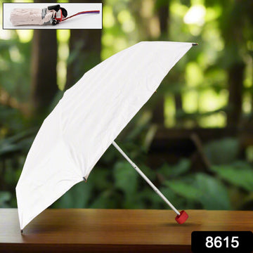 3-fold Sun Rain Protective Solid Foldable Umbrella (1 Pc)