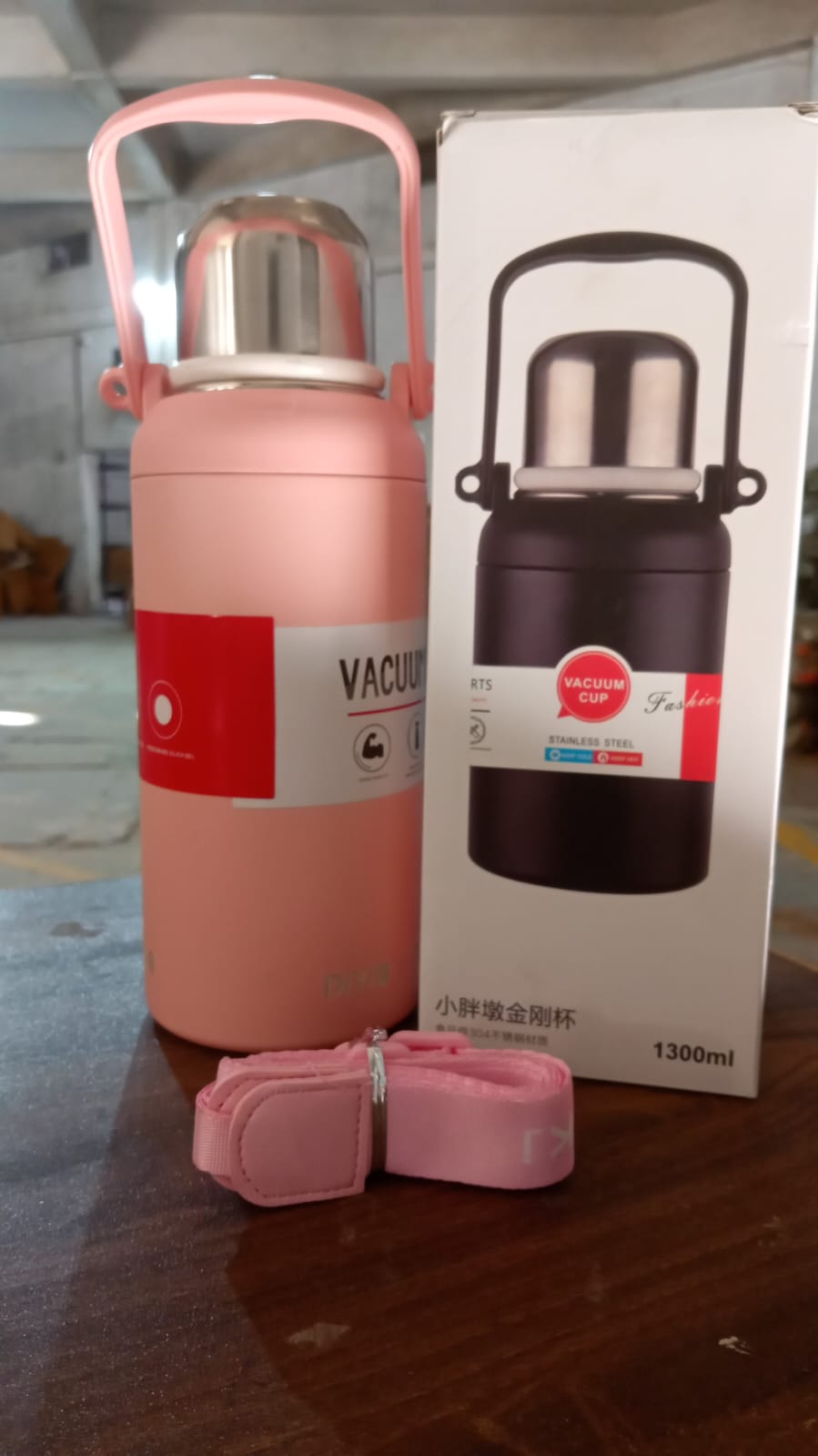 13036 Stainless Steel Tumblers 316 Stainless Steel Vacuum Insulated Cup Bottle Portable Travel Kettle Water Bottle With Handle Outdoor Large Capacity Sports Kettle Cups Bottle (1300 Ml) - Shop Gharse