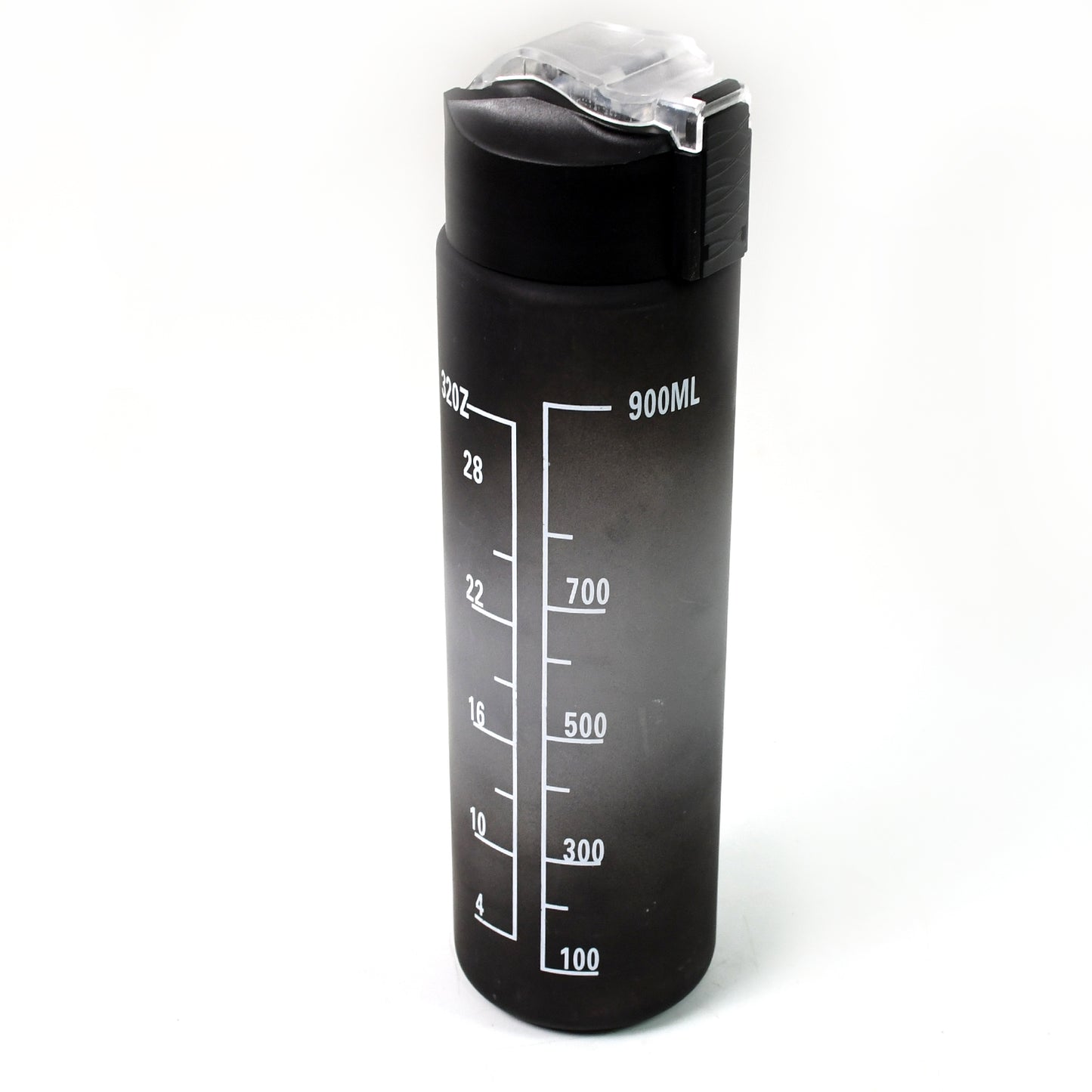 Plastic Black Motivational Water Bottle With Straw (900 Ml) - Shop Gharse