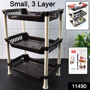 Apex Small Multiuse Plastic Storage Rack Organizer 3-tier - Shop Gharse