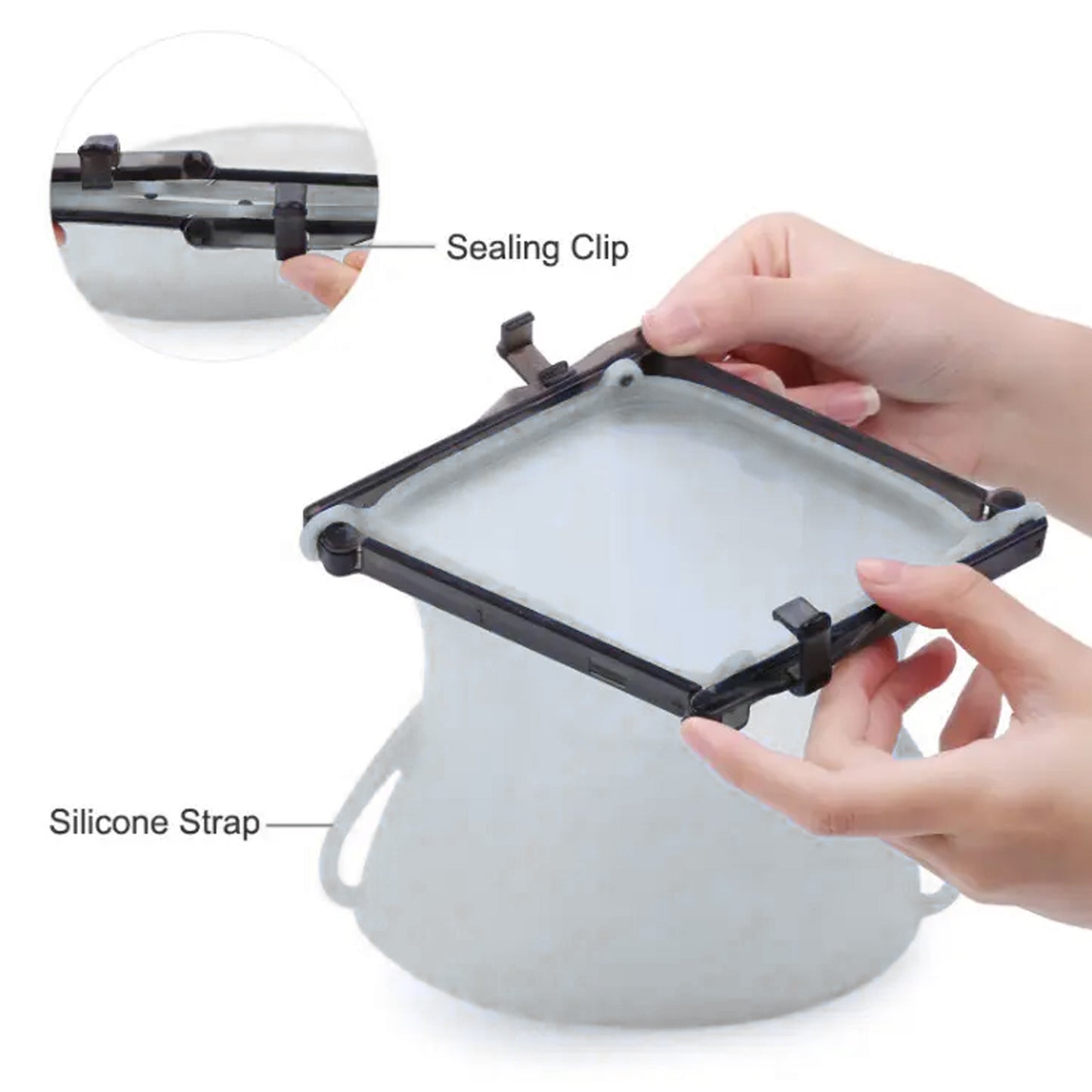 5985 Reusable Silicone Food Storage Bag 3 Bag Set Leakproof Lock Reusable Flat Bottom Freezer Bags Sandwich Bags Silicone Food Grade Kids Snack Bags Bpa Free Microwave Dishwasher Safe - Shop Gharse