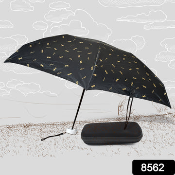 8562 3-fold Umbrella Summer Sun And Rain Protectionfoldable Cute Umbrella Uv Protection Rain Sun Umbrella Travel Accessories Umbrella For Children Girls And Boys (1 Pc With Zip Case)