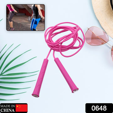 0648 3m Plastic Adjustable Wire Skipping Skip High Speed Jump Rope Cross Fit Fitness Equipment Exercise Workout - Shop Gharse