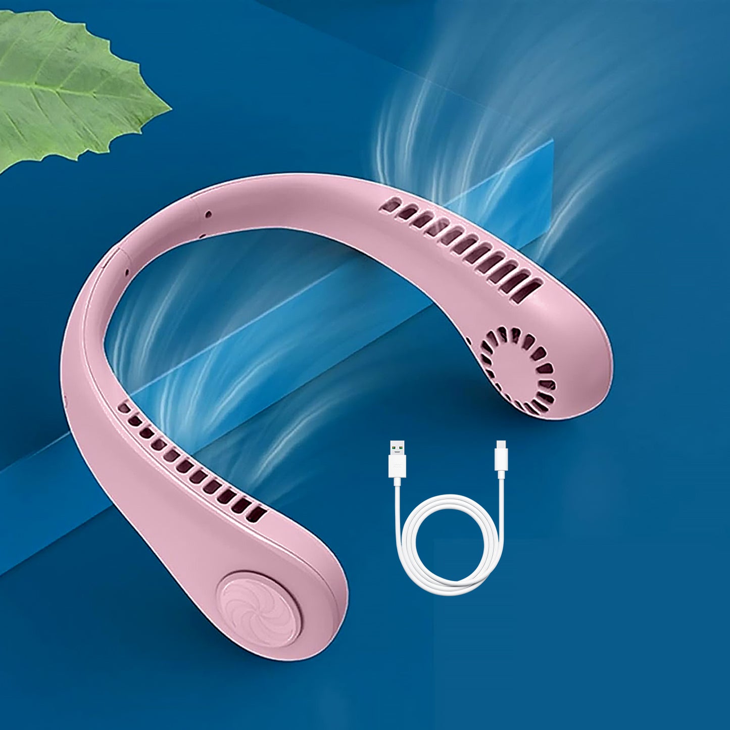 0616 Portable Neck Fan Holiday Hands Free Bladeless Neck Fan 360 Cooling Hanging Fan Usb Rechargeable Personal Neck Fan Wearable Neck Fan Suitable For Traveling - Shop Gharse