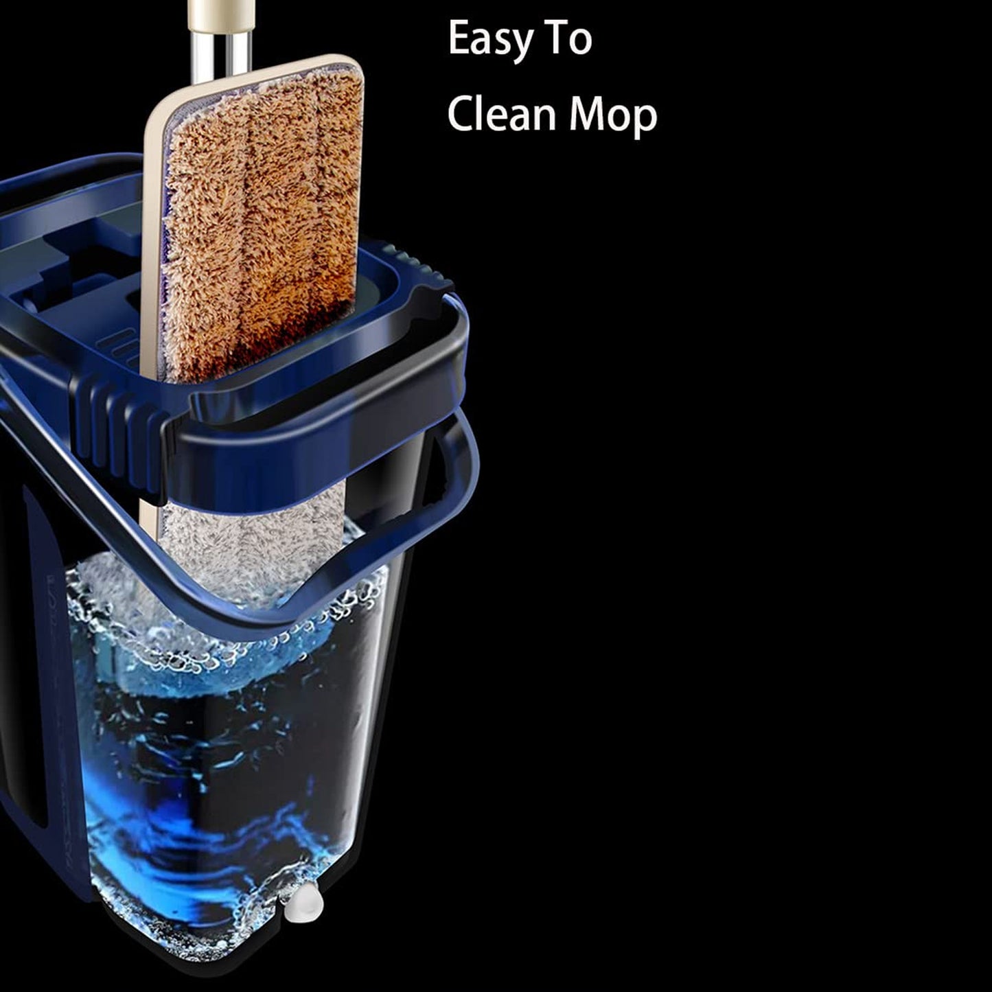 1142 Scratch Cleaning Mop With 2 In 1 Self Clean Wash Dry Hands Free Flat Mop - Shop Gharse