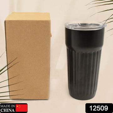 12509 Stainless Steel Vacuum Insulated Insulated Coffee Cups Travel Mug Car Coffee Mug With Lid Reusable Thermal Cup For Coffee Car Travel Beach Camping Hiking Hunting Fishing Drinks Coffee Tea (1 Pc) - Shop Gharse