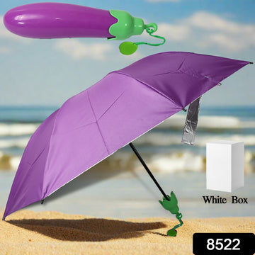 Vegetable Shaped Folding Umbrella Plastic Case Creative Fashion Folding Mini Sun Shade Rain Umbrella Unique Umbrella Sun Uv Protection Cute Design (1 Pc)