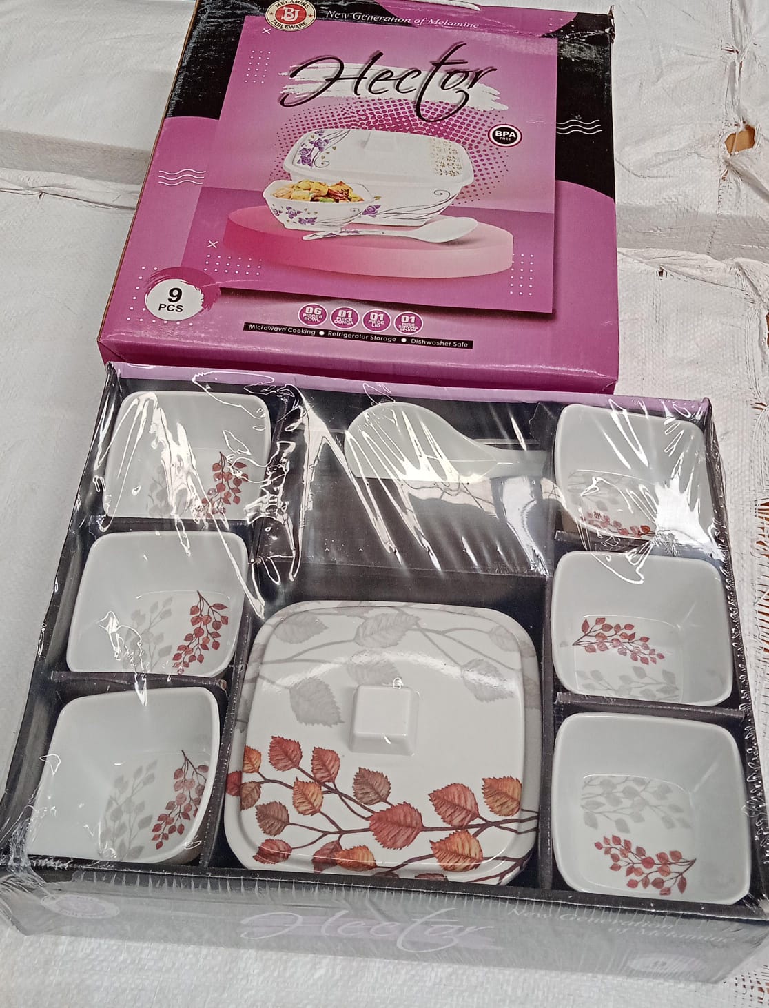 Hector High Quality Dinning Dinner Pudding Set (9 Pcs Set) - Shop Gharse