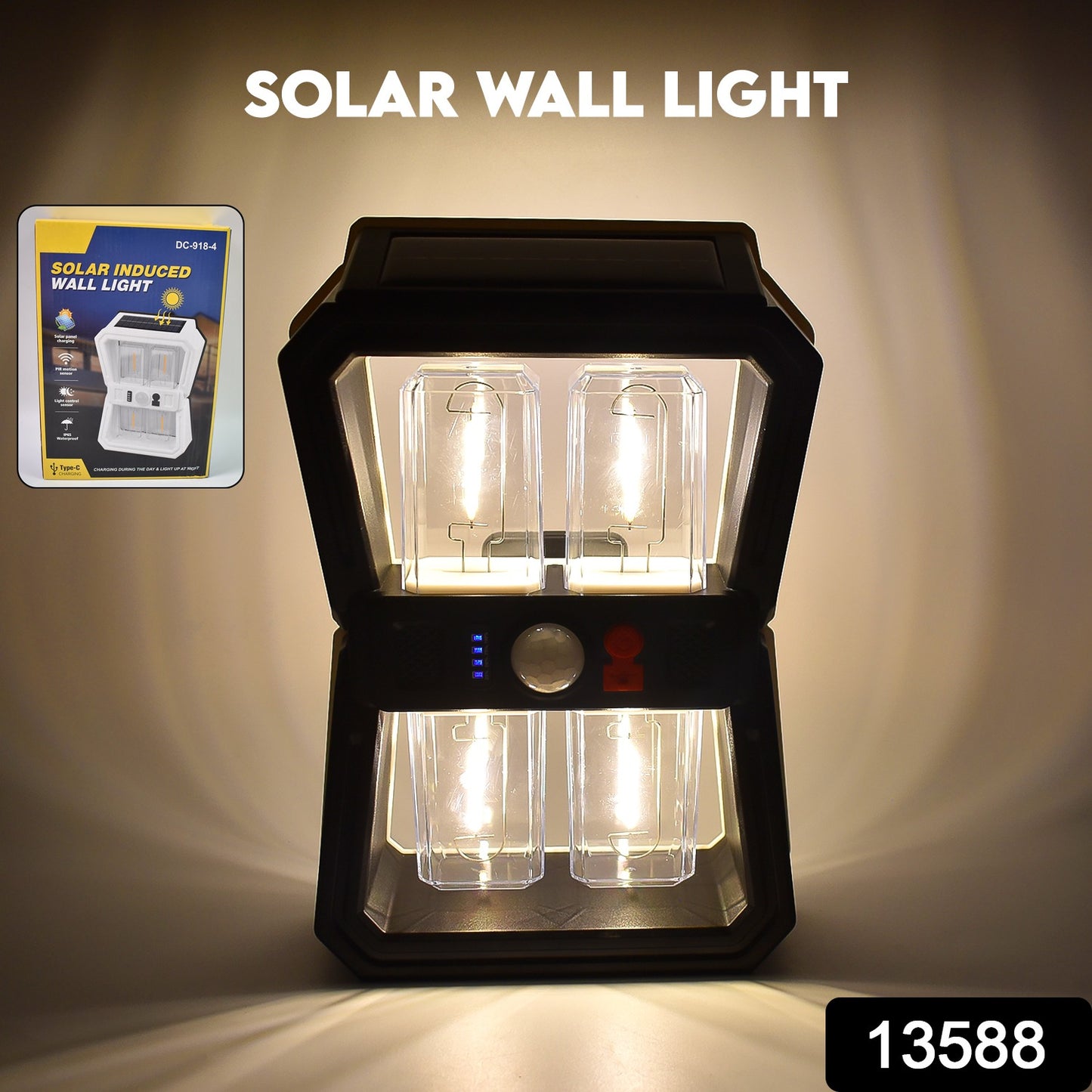 Solar Wall Lantern Light With 3 Modes Motion Sensor (1 Pc) - Shop Gharse
