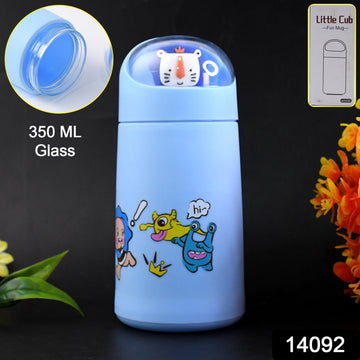 Double Wall Cartoon Glass Water Bottle 350ml (1 Pc) - Shop Gharse