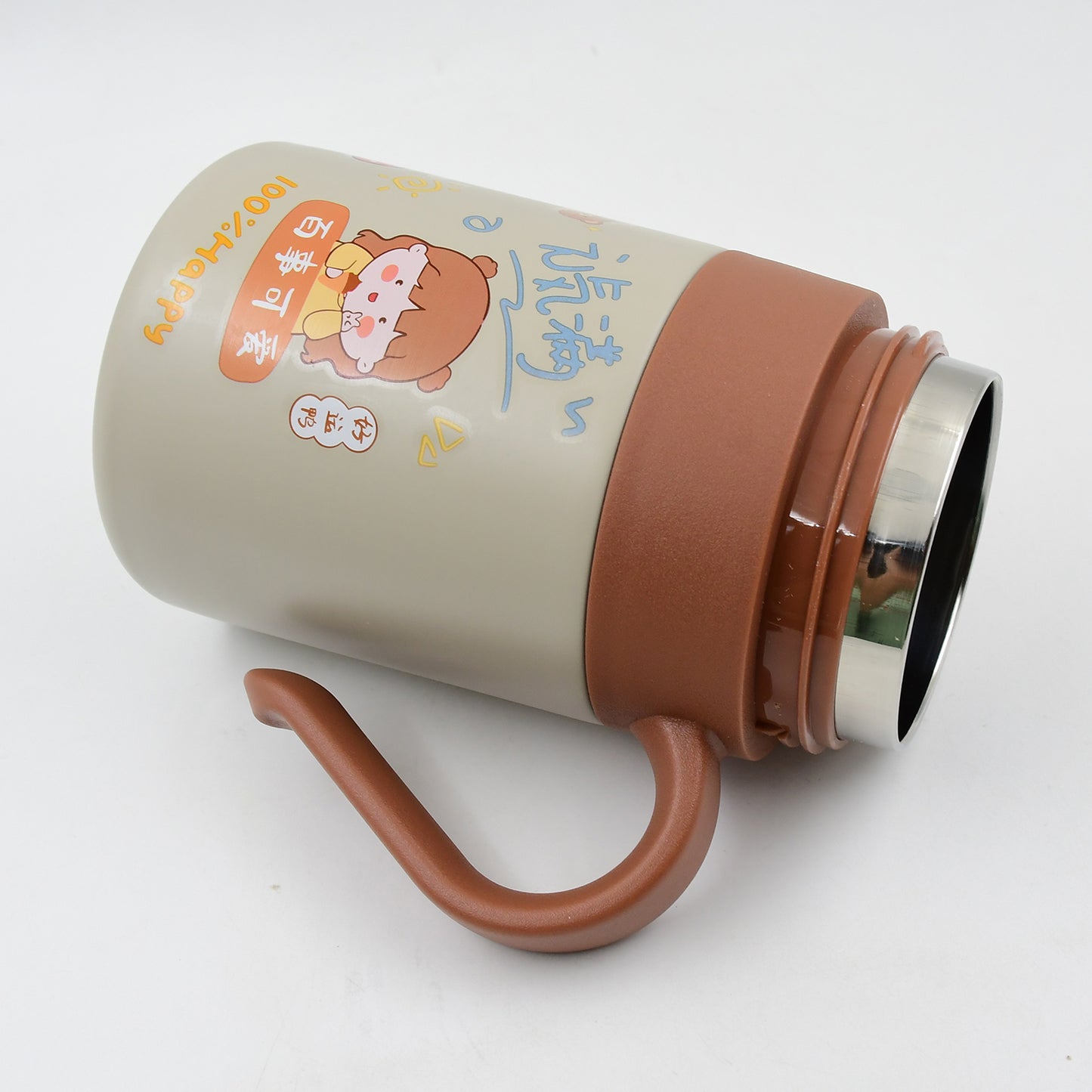 Stainless Steel Mug Bottle Vacuum Insulated Cup With Handle Small Cup (550 Ml) - Shop Gharse