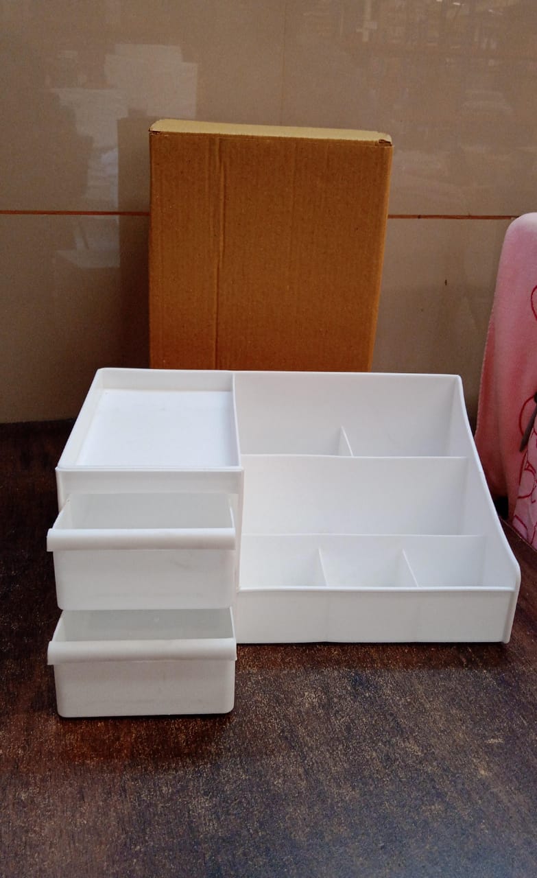 Large Capacity Desktop Cosmetic Storage Box (1 Pc Mix Color) - Shop Gharse
