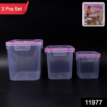 Kitchen Storage Container Set Of 3 Pcs (1500 1000 500 Ml) - Shop Gharse