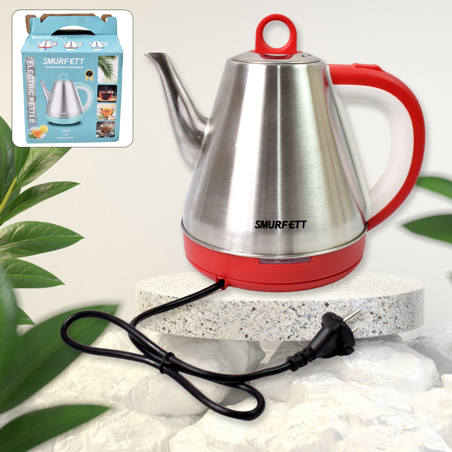 Stainless Steel Large Capacity Electric Kettle (1500w 1.5 Ltr.) - Shop Gharse
