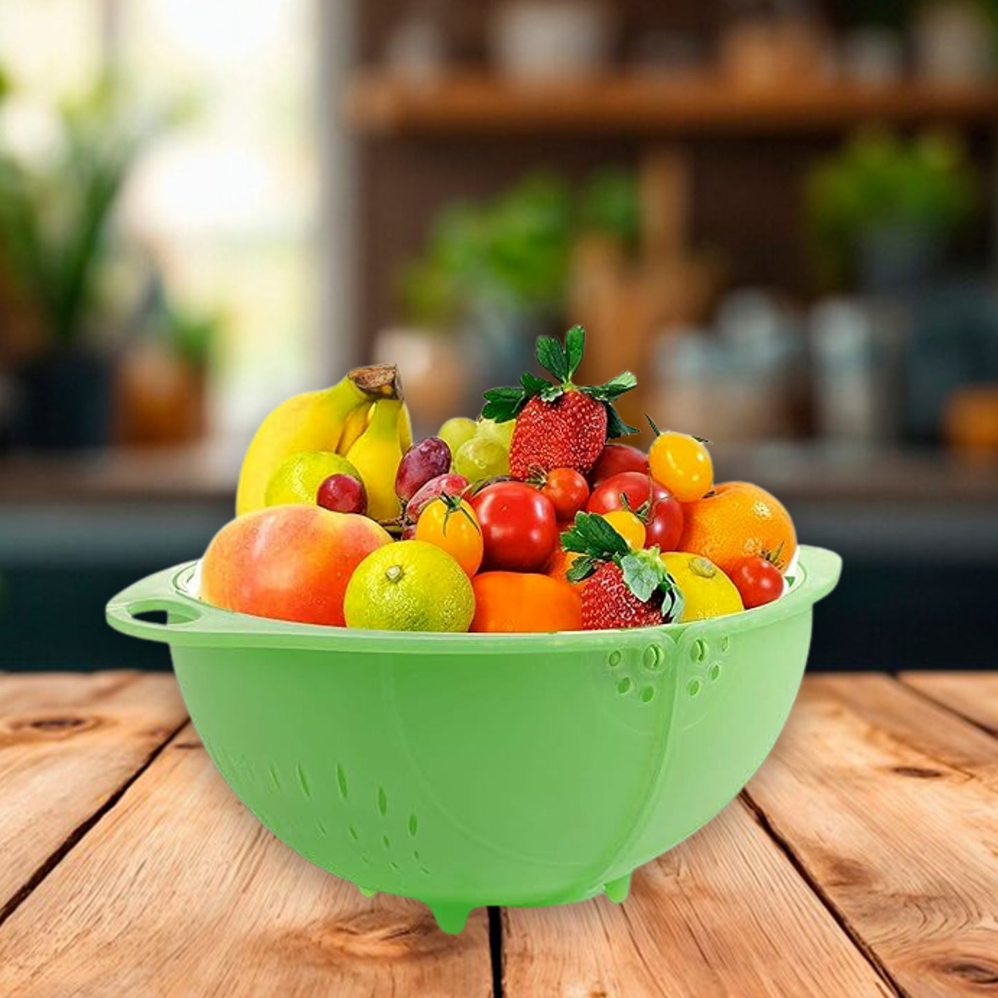 Apex Smart Basket 3in1 Multiuse Fruit And Vegetable Bowl (1 Pc Mix Color) - Shop Gharse