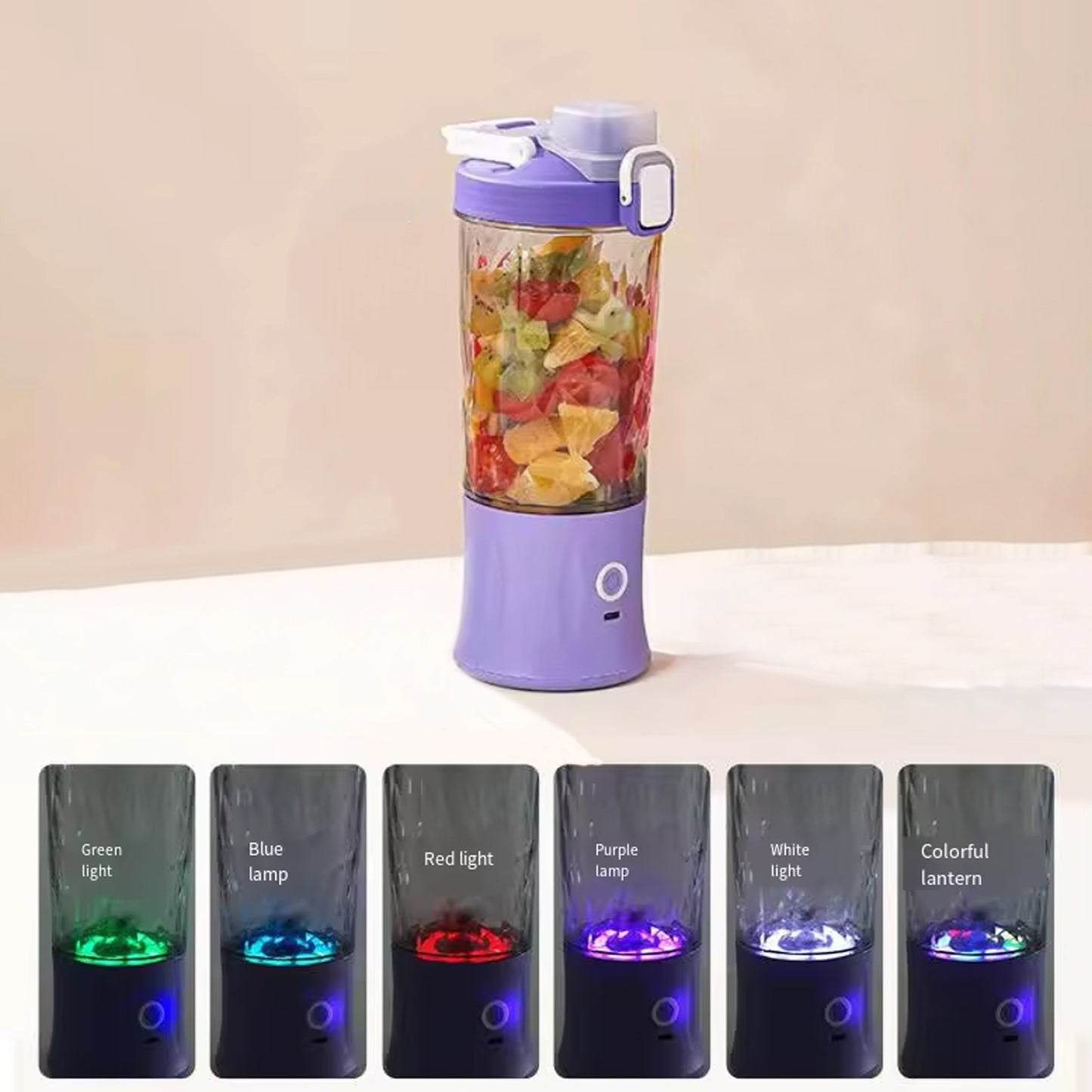 Eletric Crusher Juicer With Multicolor Light 8 Blades (600 Ml Multicolor) - Shop Gharse