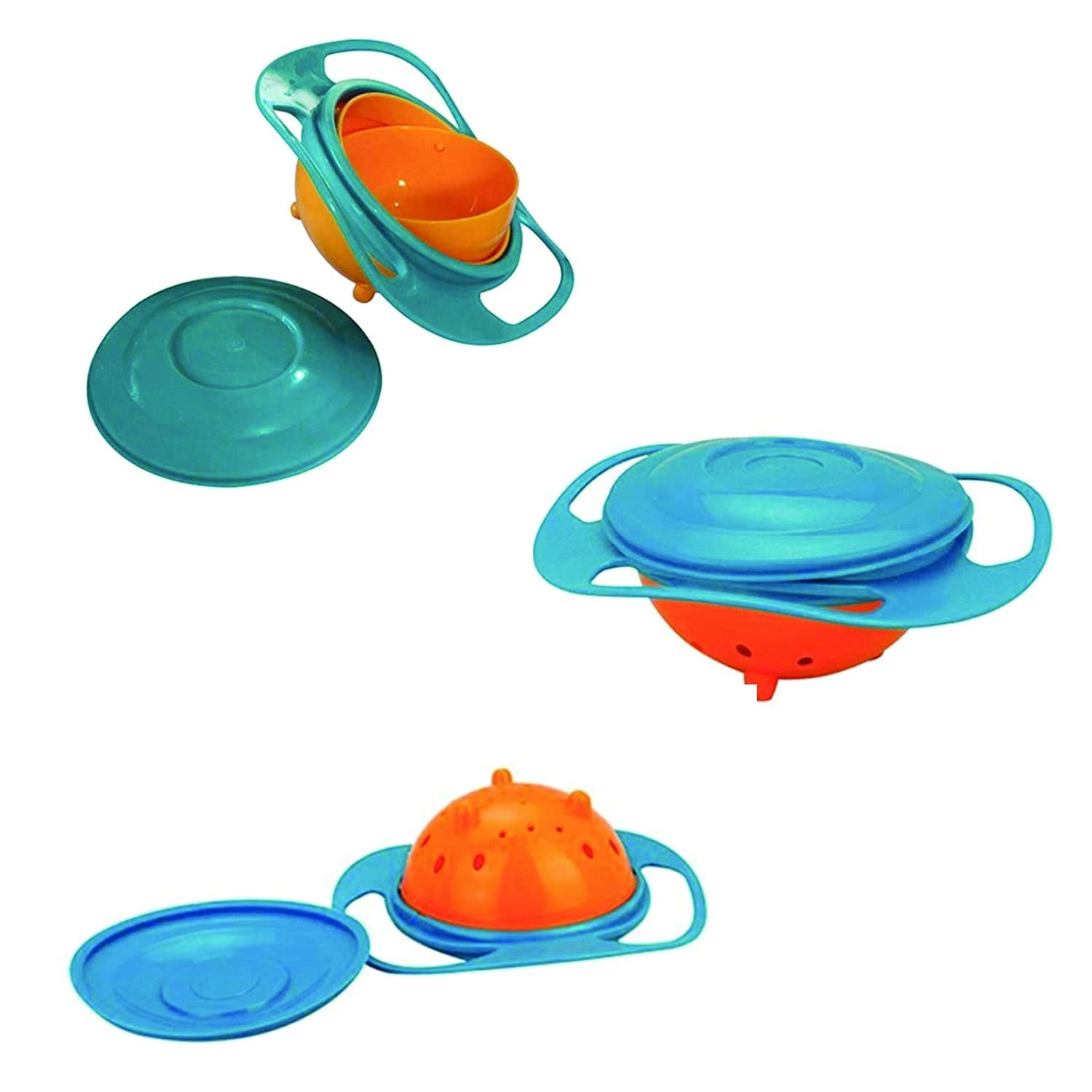 0617 Portable Non Spill Feeding Toddler Gyro Bowl 360 Degree Rotating Dish - Shop Gharse
