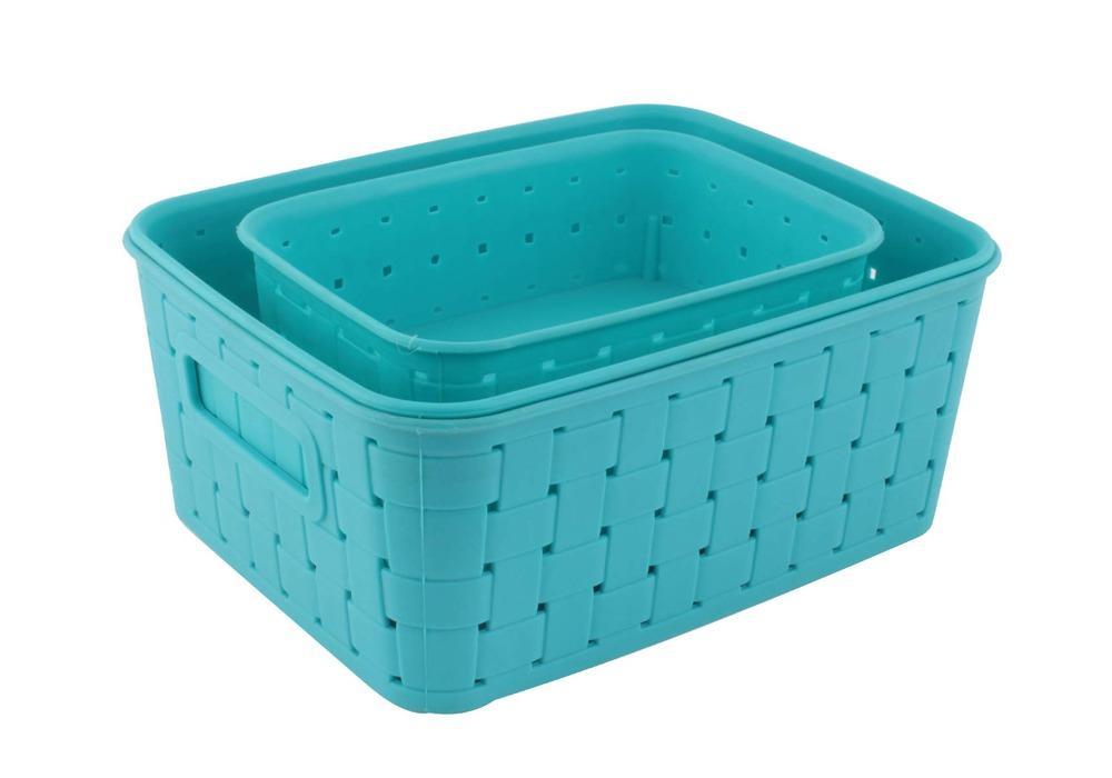 062 Smart Baskets For Storage(Set Of 3) Sky Blue - Shop Gharse