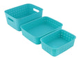 062 Smart Baskets For Storage(Set Of 3) Sky Blue - Shop Gharse