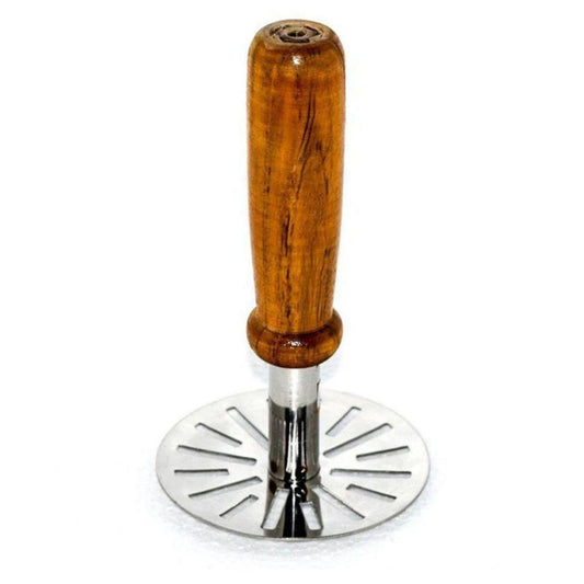 064 Stainless Steel Potato Masher Pav Bhaji Masher With Wooden Handle - Shop Gharse