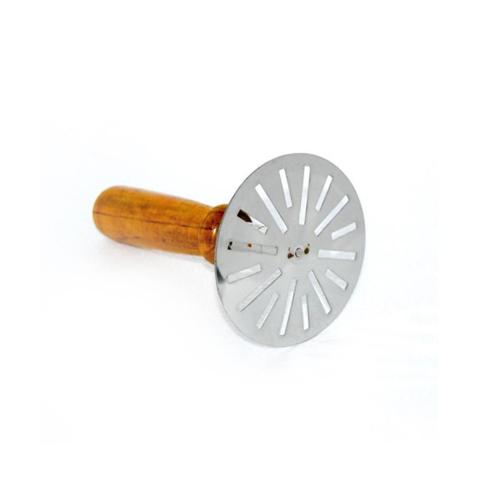 064 Stainless Steel Potato Masher Pav Bhaji Masher With Wooden Handle - Shop Gharse
