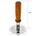 064 Stainless Steel Potato Masher Pav Bhaji Masher With Wooden Handle - Shop Gharse