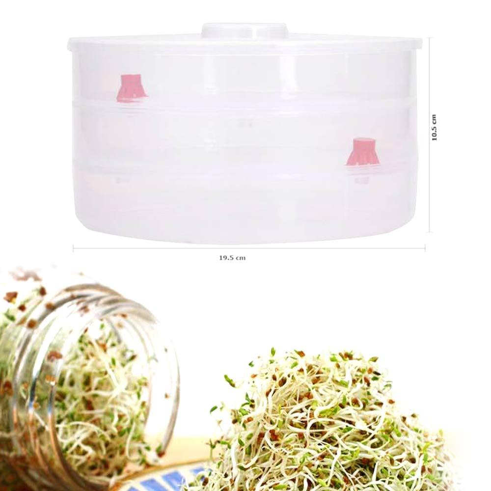 093 Plastic 3 Compartment Sprout Maker White - Shop Gharse