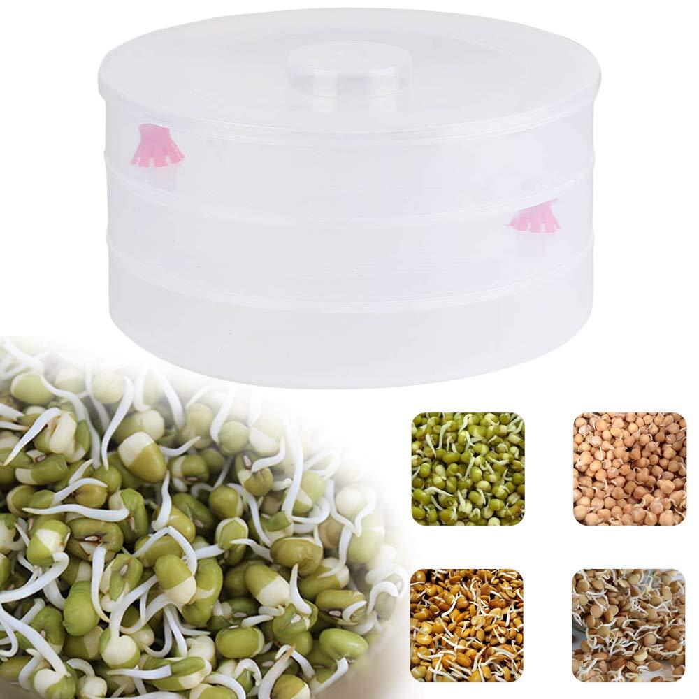 093 Plastic 3 Compartment Sprout Maker White - Shop Gharse