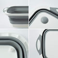 098 Foldable Chopping Board Dish Rack Washing Bowl  Draining Basket 3in1 Multi-function - Shop Gharse