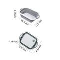 098 Foldable Chopping Board Dish Rack Washing Bowl  Draining Basket 3in1 Multi-function - Shop Gharse