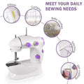12917 Home Tailoring Sewing Machine With Extension Table Set Foot Pedal Adapter Mini Electric Silai Machine Portable Stitching Machinetailoring Machine - Shop Gharse
