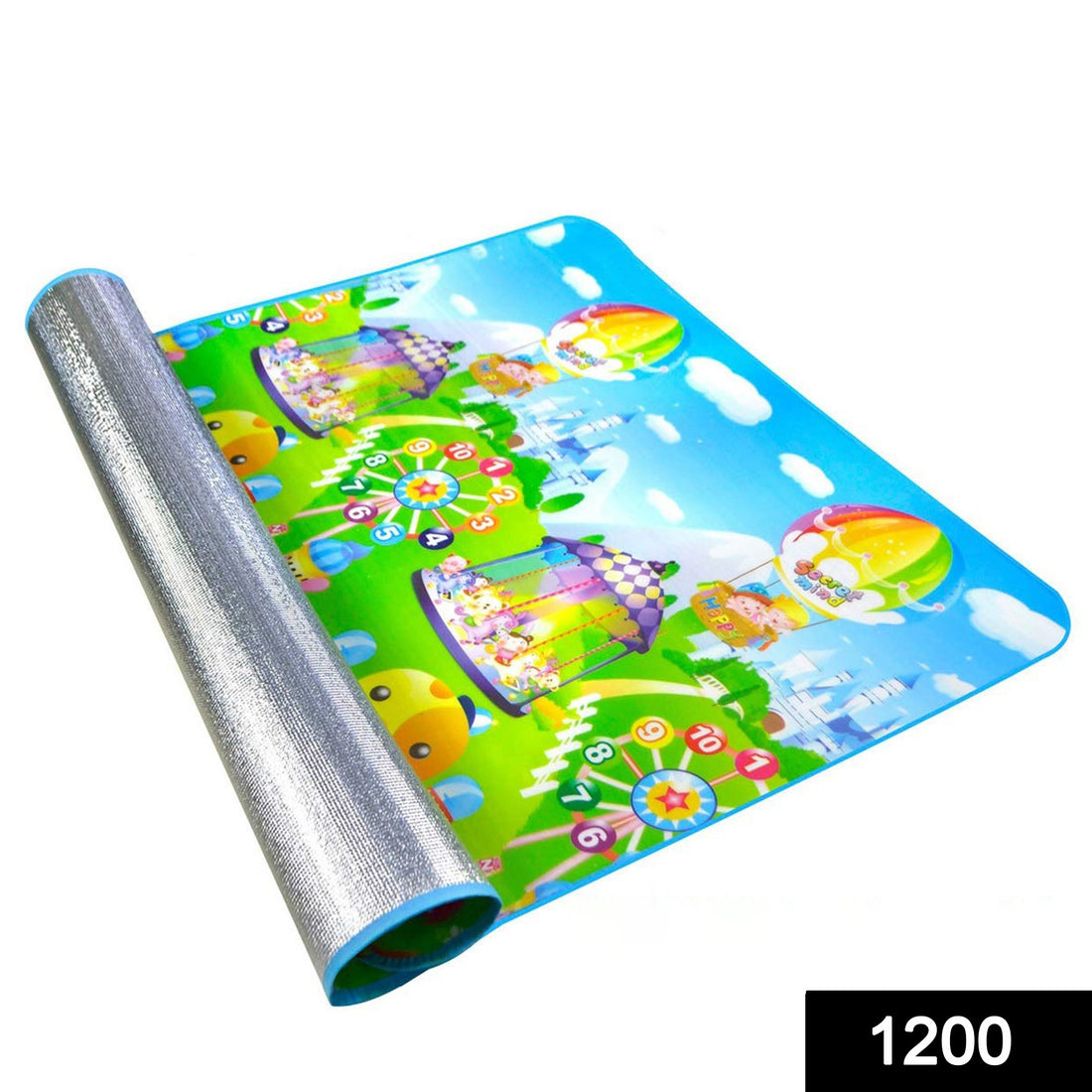 1200 Waterproof Single Side Baby Play Crawl Floor Mat For Kids Picnic School Home (Size 180 X 115) - Shop Gharse