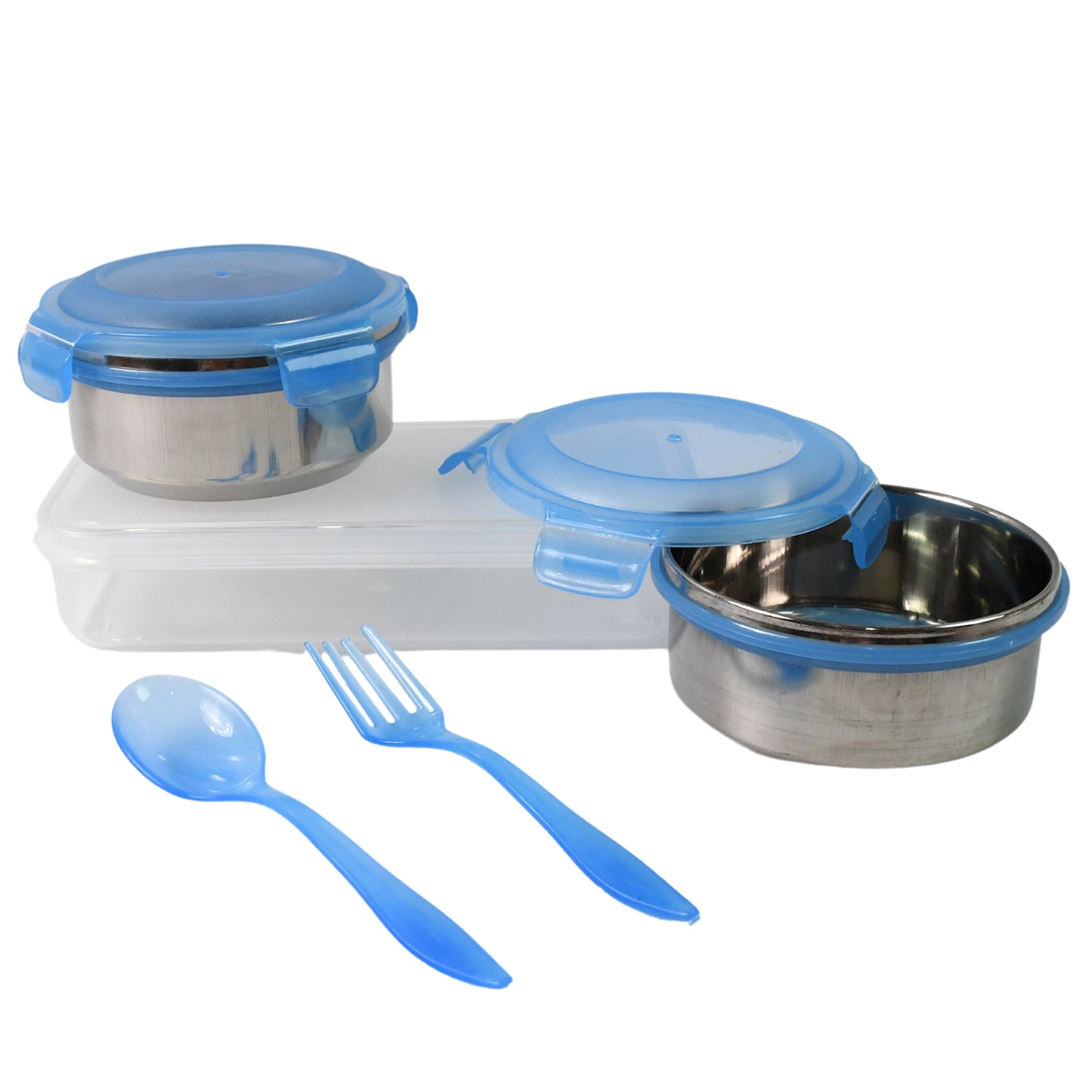 Sumo Lunch Box With Lunch Bag Plastic Lunch Box  Plastic Spoon Fork (2 Pc Set  With Lunch Box) - Shop Gharse