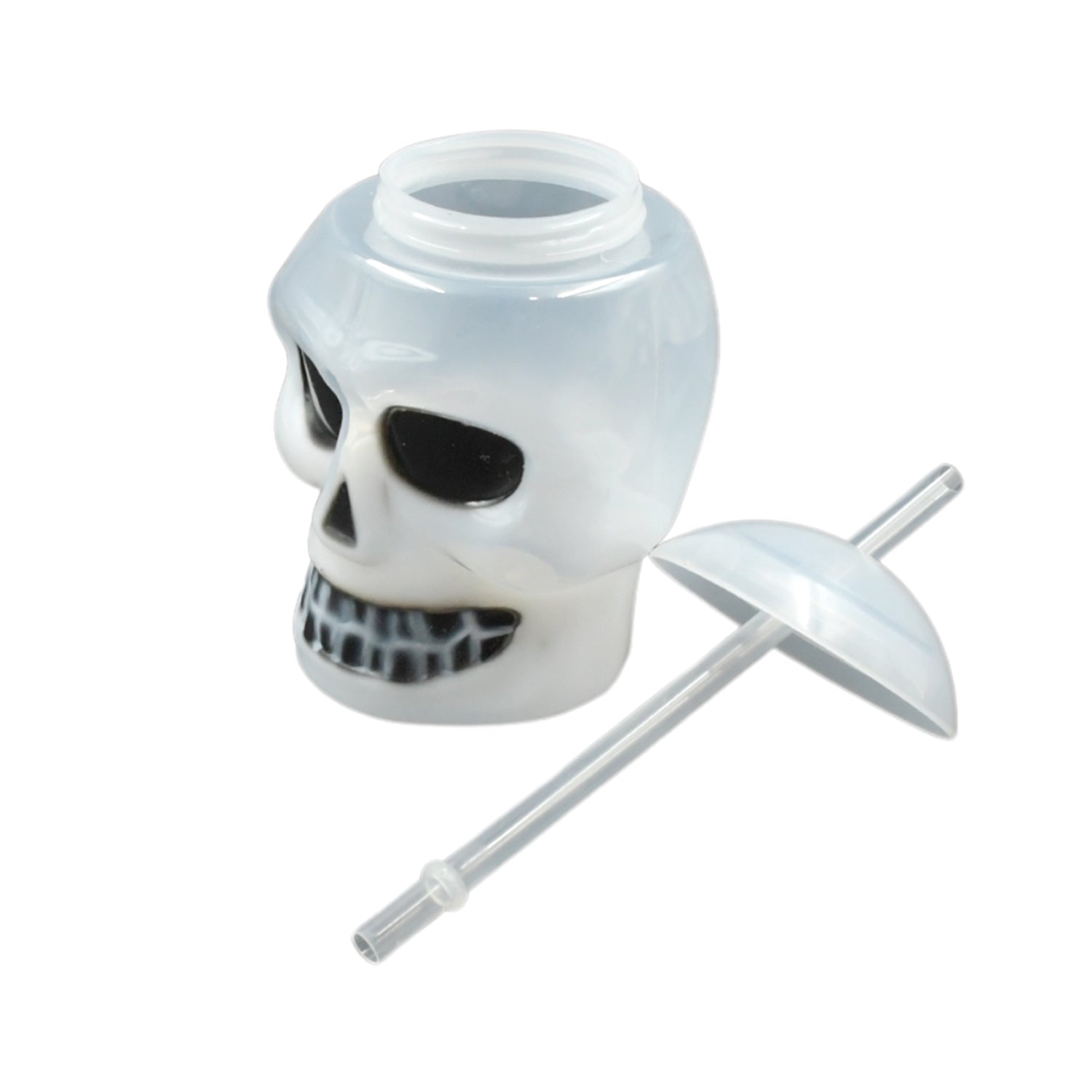 0287 Ghost Face Bottle Water Bottle Drinking Cup With Lid And Straw Party Favors Summer Hawaiian And Beach Party Decorations For Kids Adults With Brown Box(1 Pc) - Shop Gharse