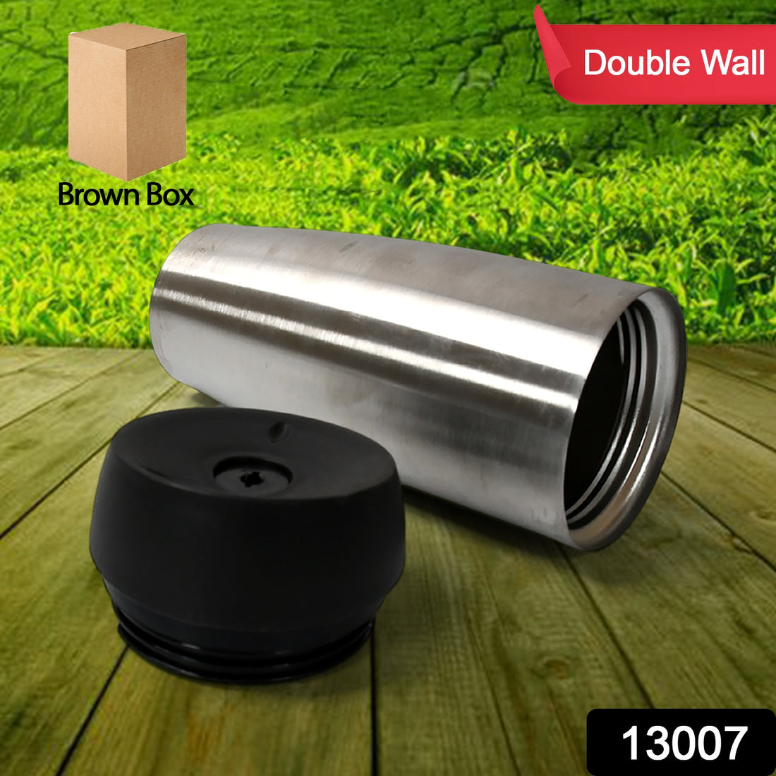 13007 Stainless Steel Vacuum Insulated Coffee Cups Double Walled Travel Mug Car Coffee Mug With Leak Proof Lid Reusable Thermal Cup For Hot Cold Drinks Coffee Tea (850ml Approx) - Shop Gharse