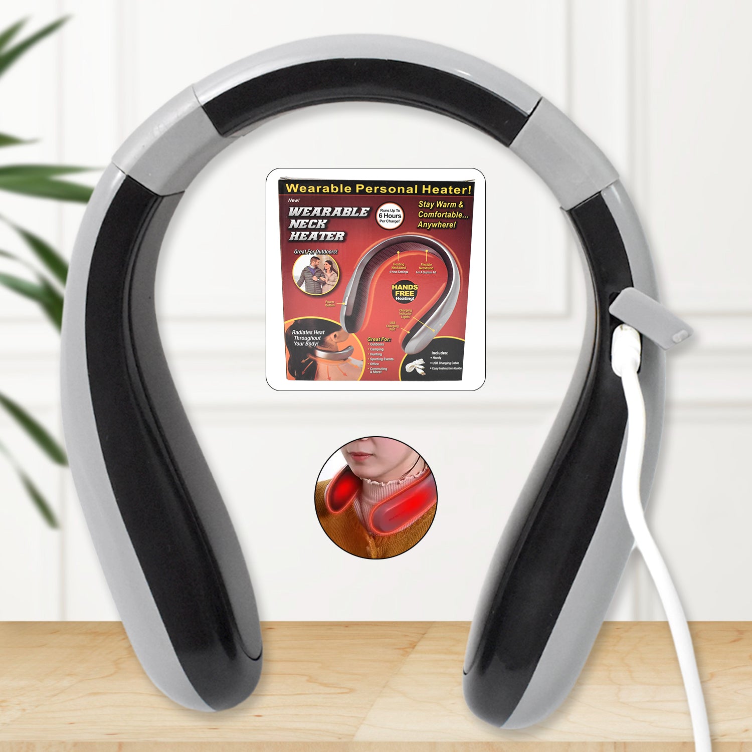 Usb Type C Rechargeable - Wearable Neck Heater  (1 Pc) - Shop Gharse