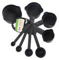 106 Plastic Measuring Cups And Spoons (8 Pcs Black) - Shop Gharse