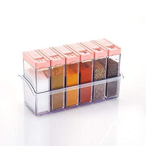 122 Plastic Spice Jars (6 Pcs 14x22x8cm Multicolour) - Shop Gharse