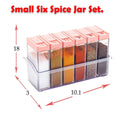 122 Plastic Spice Jars (6 Pcs 14x22x8cm Multicolour) - Shop Gharse