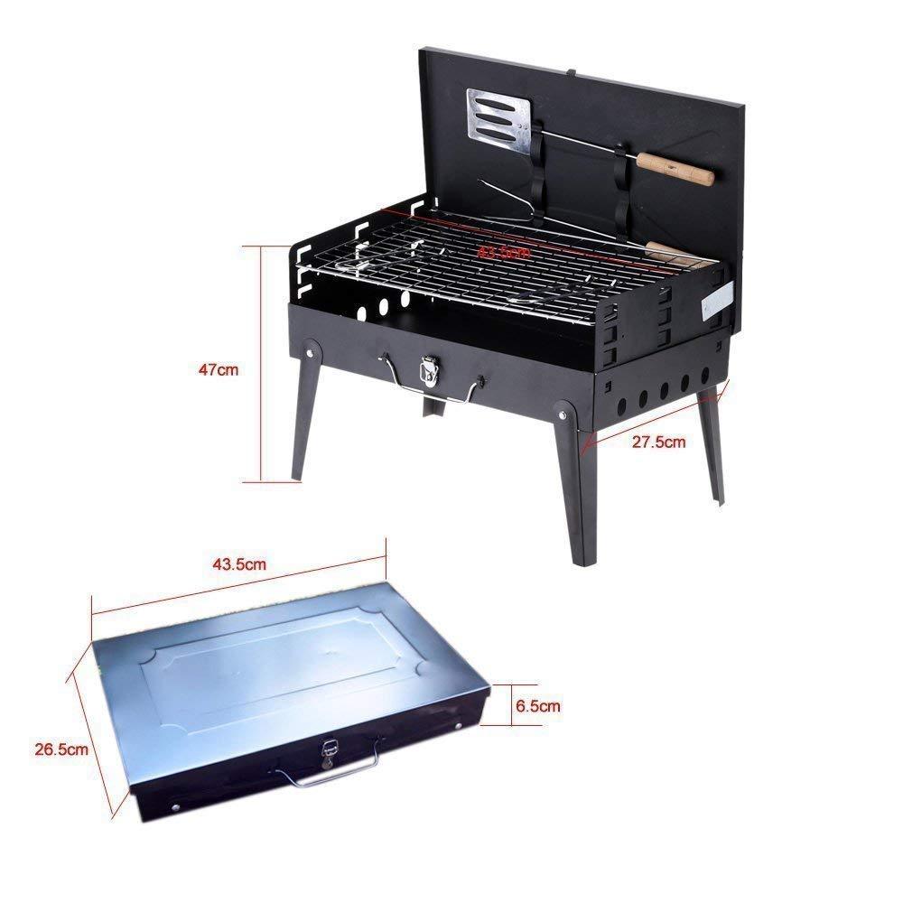 125 Stainless Steel Briefcase Style Barbecue Grill Toaster (Medium Black) - Shop Gharse