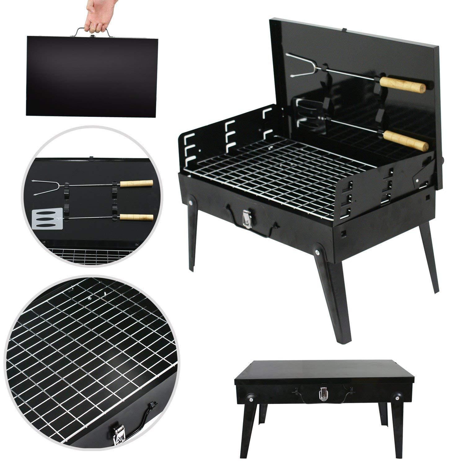 125 Stainless Steel Briefcase Style Barbecue Grill Toaster (Medium Black) - Shop Gharse
