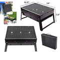 126 Folding Barbeque Charcoal Grill Oven (Black Carbon Steel) - Shop Gharse