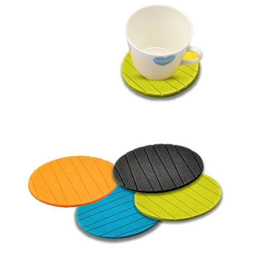 129 6 Pcs Useful Round Shape Plain Silicone Cup Mat Coaster Drinking Tea Coffee Mug Wine Mat For Home - Shop Gharse