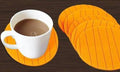 129 6 Pcs Useful Round Shape Plain Silicone Cup Mat Coaster Drinking Tea Coffee Mug Wine Mat For Home - Shop Gharse