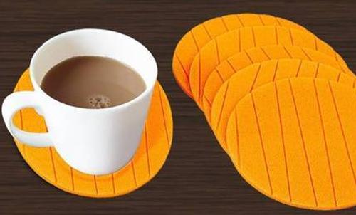 129 6 Pcs Useful Round Shape Plain Silicone Cup Mat Coaster Drinking Tea Coffee Mug Wine Mat For Home - Shop Gharse