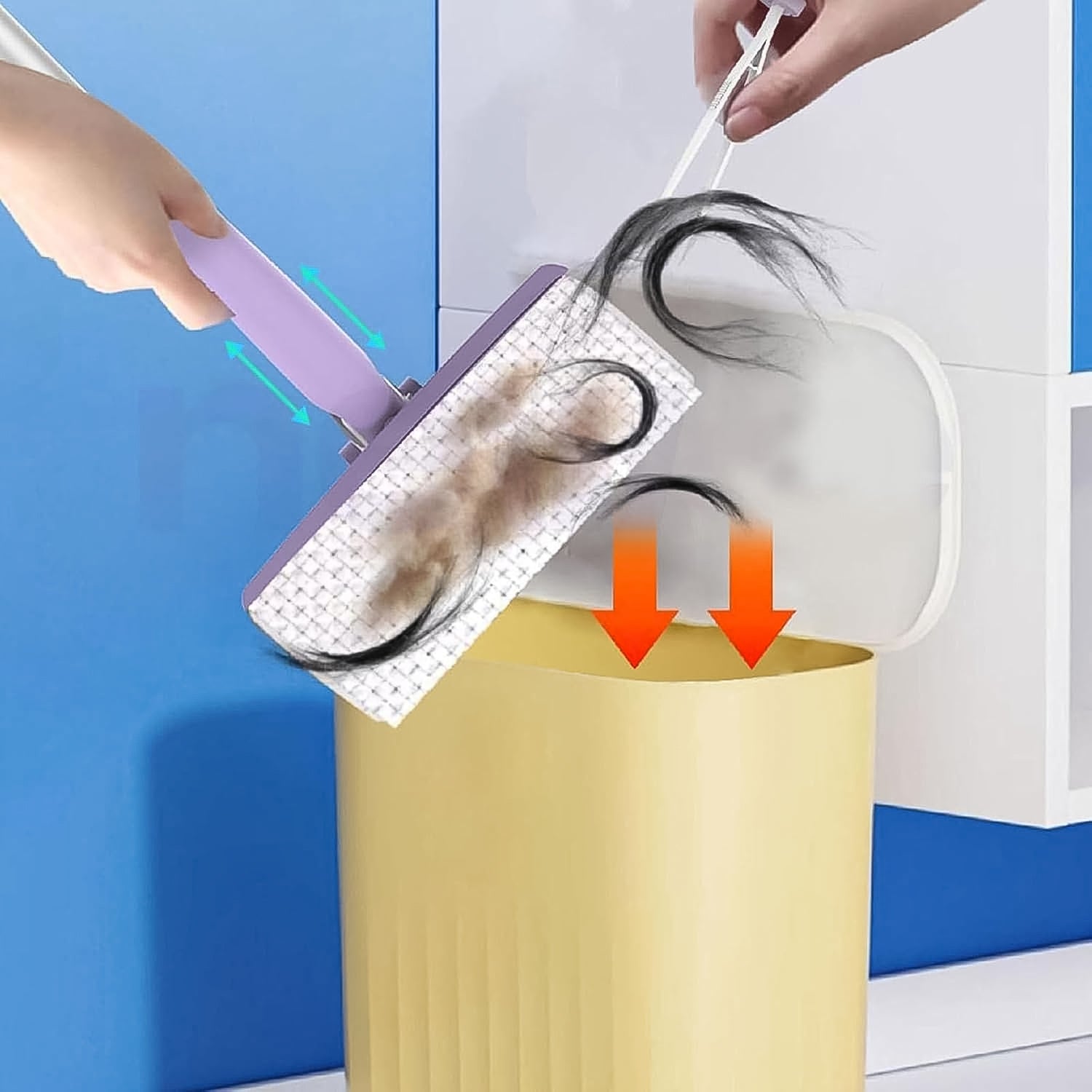 Automatic Cloth Changing Mini Mop With Push Pull Cloth Changing Handle (1 Pc) - Shop Gharse