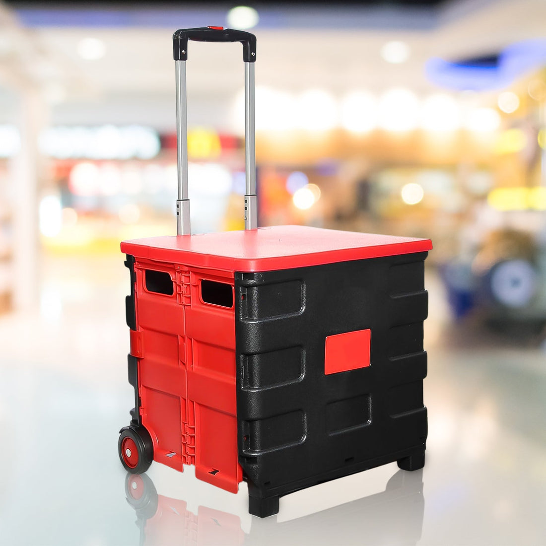 Foldable Shopping Grocery Trolley  Cart Travel Portable Food Basket (1 Pc) - Shop Gharse