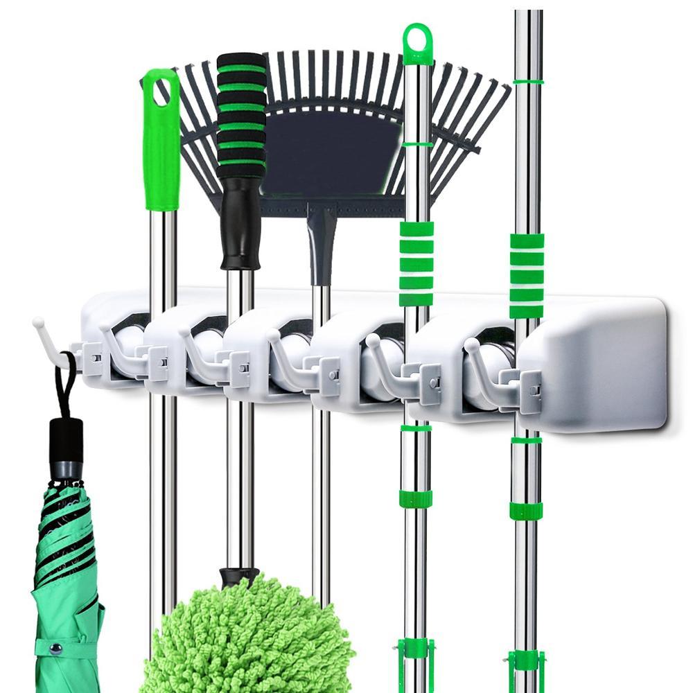 199 5-layer Multipurpose Wall Mounted Organizer Mop And Broom Holder - Shop Gharse