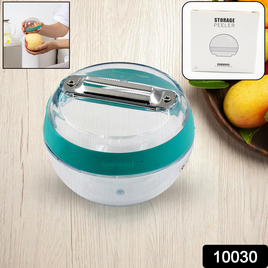 10030 Multifunctional Round Shape Peeler With Container Removable And Washable Storage Type Vegetable Fruit Peeler For Kitchen (1 Pc  Mix Color) - Shop Gharse