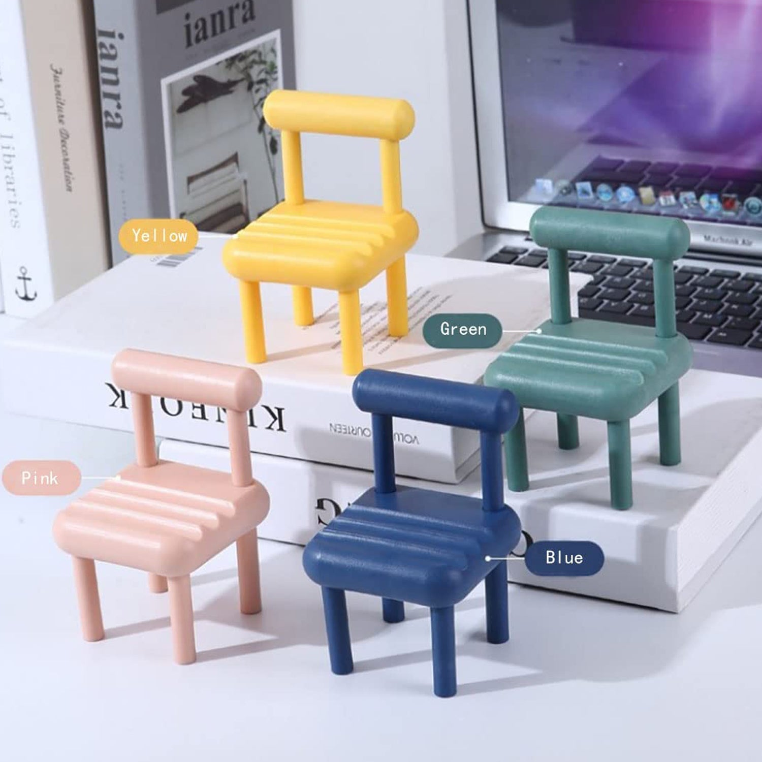 8886 Mobile Phone Holder Mini Chair Cell Phone Stand Portable Smartphone Dock Cellphone Holder For Desktop Design Compatible With All Mobile Phones (1 Pc) - Shop Gharse
